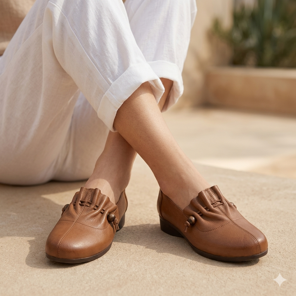 Carlita Premium Leather Comfort Loafers - The Heels India