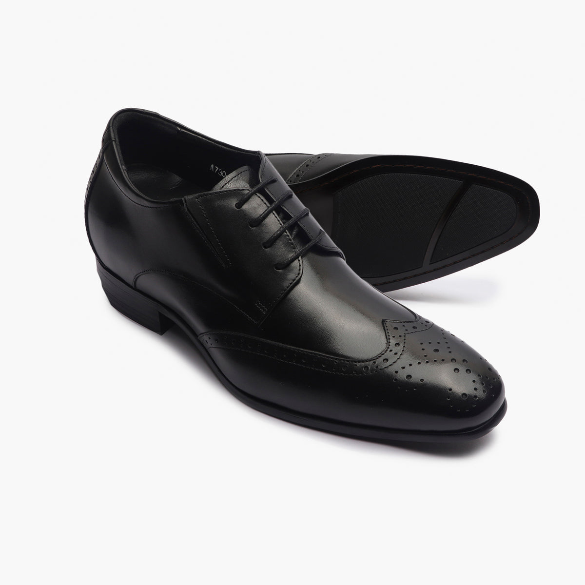 Anders Premium Leather Insert Heel Brogues - The Heels India