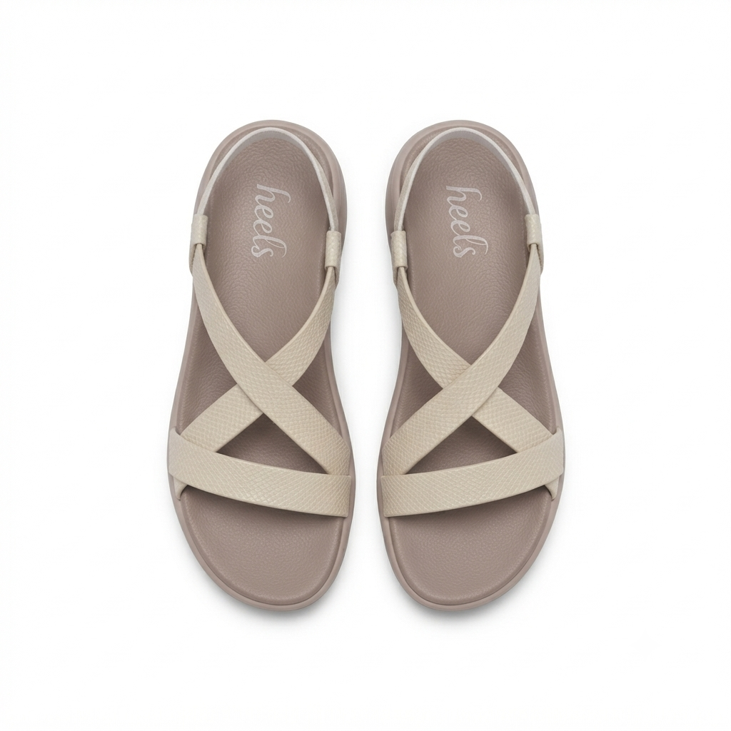 Frida Criss Cross Comfort Back Elastic Sandals