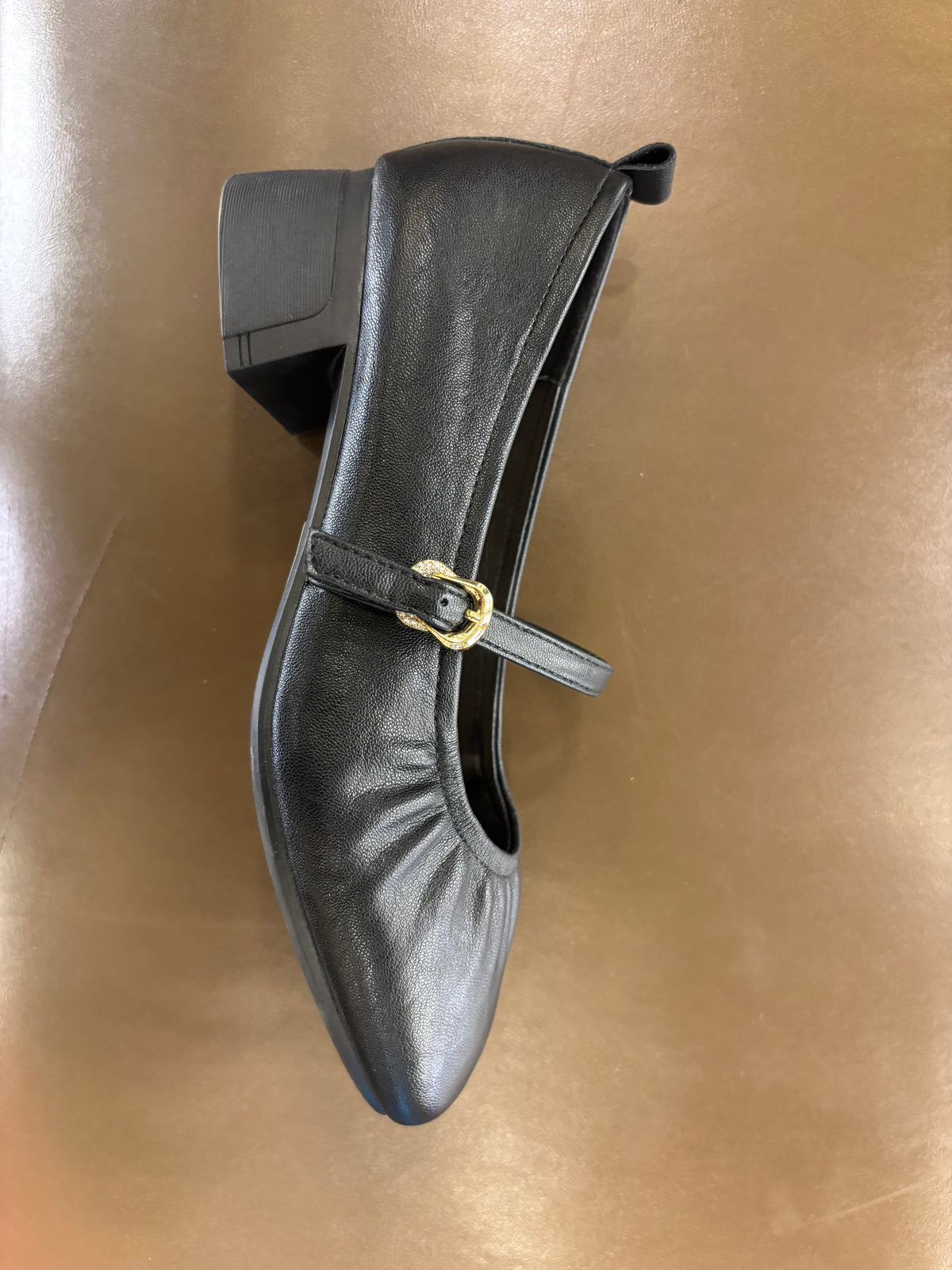 Carla Premium Mary Jane Block Heel Loafers