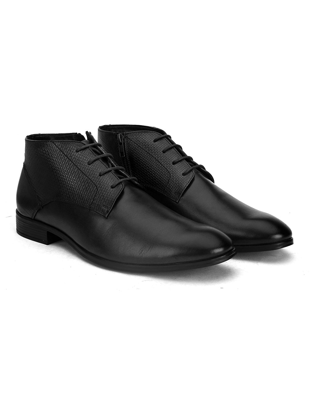 Fernandez Leather Side Zip Formal Chukka Boots