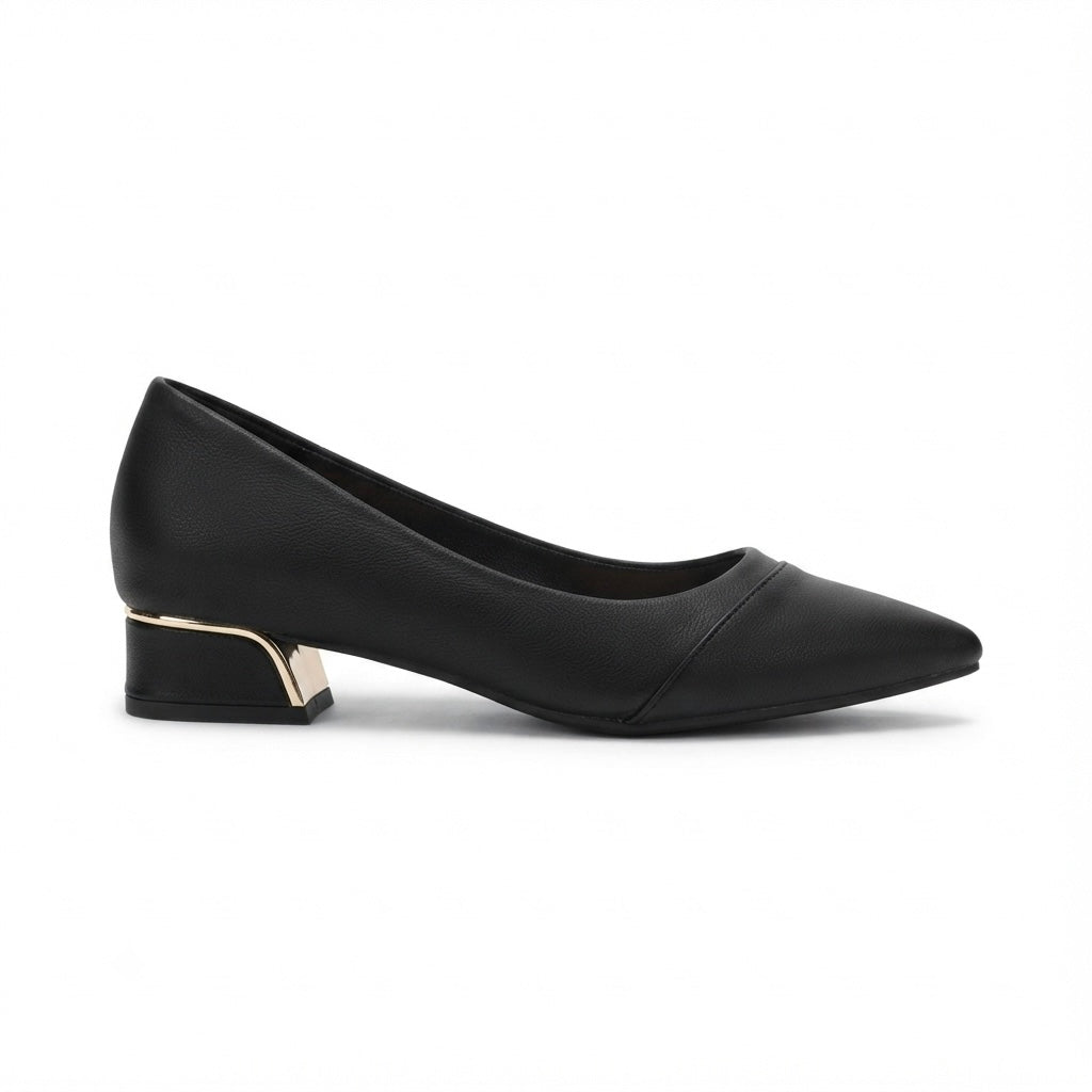 Hailey Swirl Pointed Mid Heel Ballerinas
