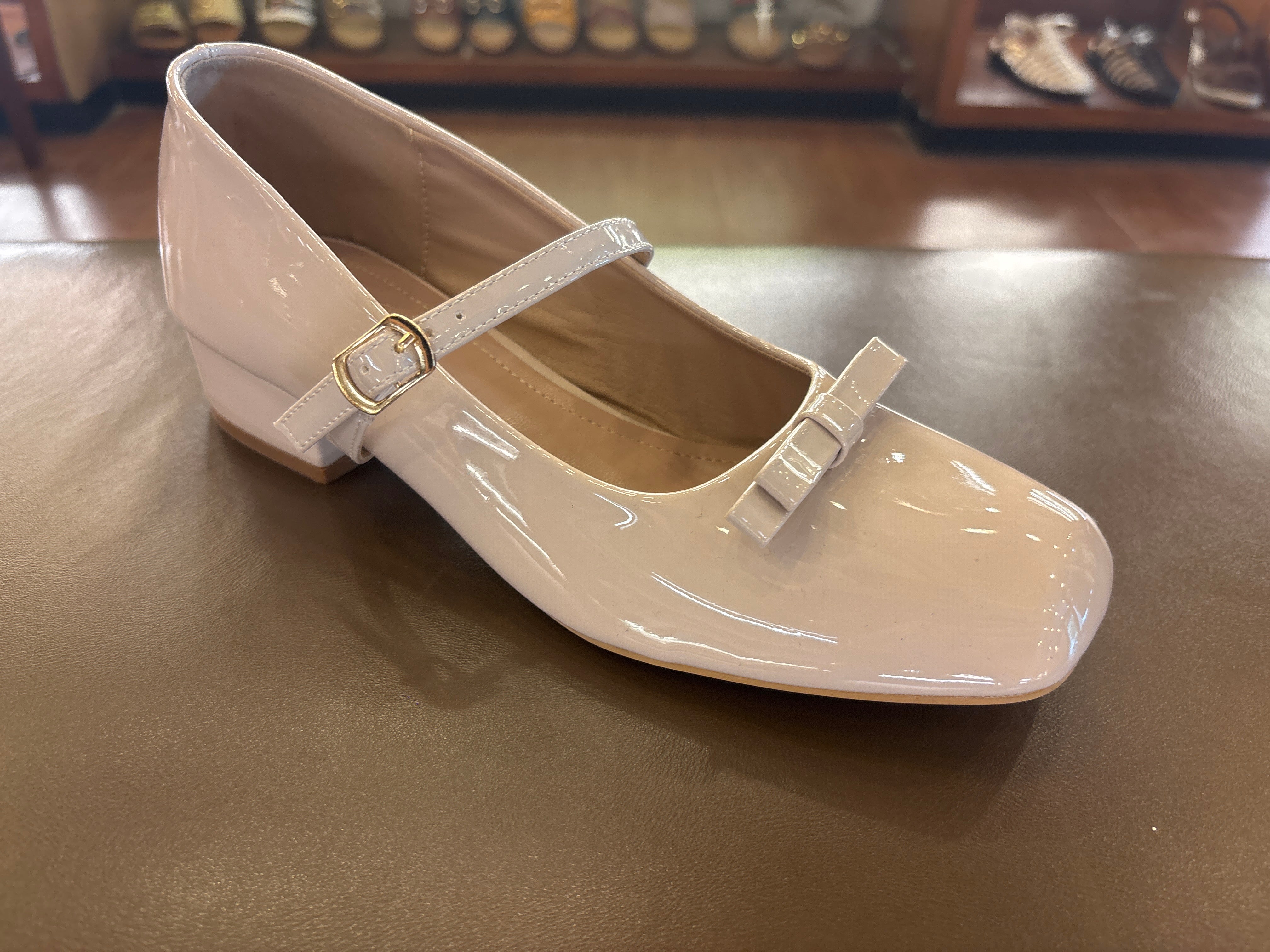 Marlyn Patent Mid Heel Mary Jane Strap Shoe