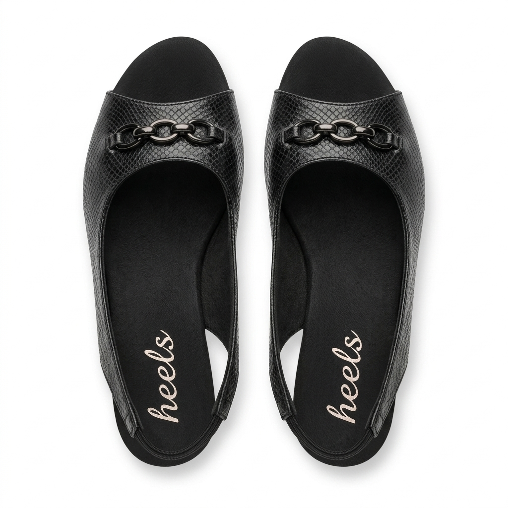 Serena Wedge Back Elastic Peep Toe Sandal