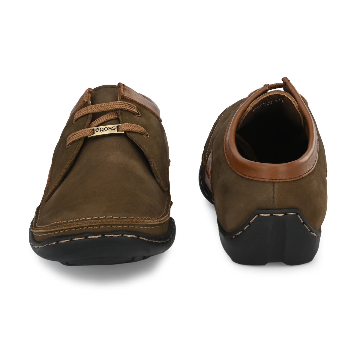 Isakov Leather Casual Stitched Derby Shoes