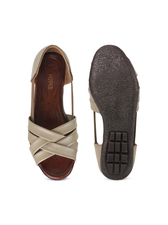 Georgia Leather Crisscross Sandals