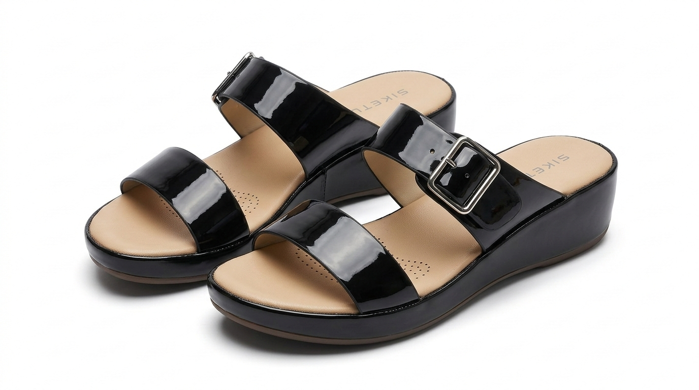 Brie Comfort Buckled Summer Sliders