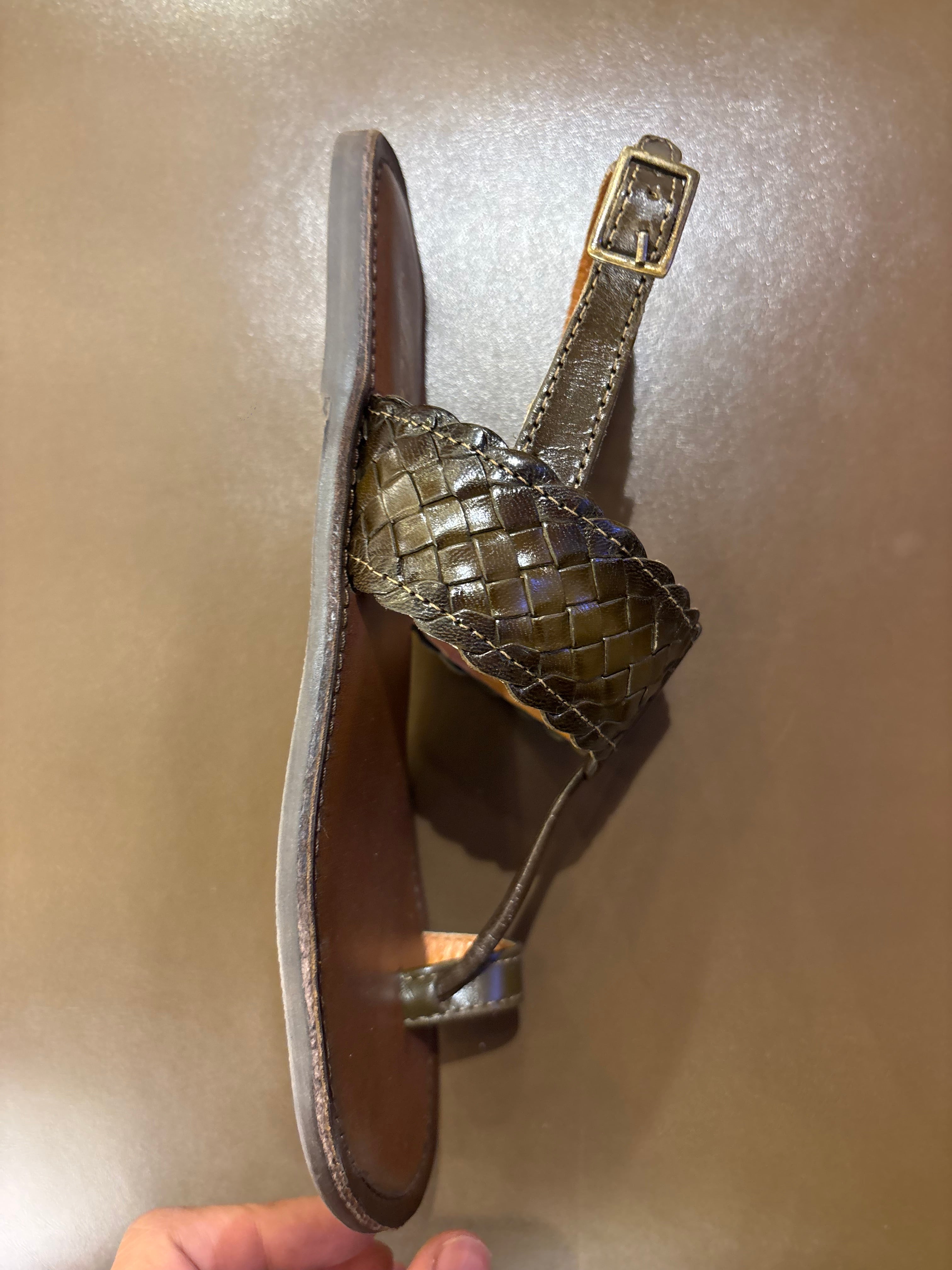 Venezia Woven Leather Flat Sandals