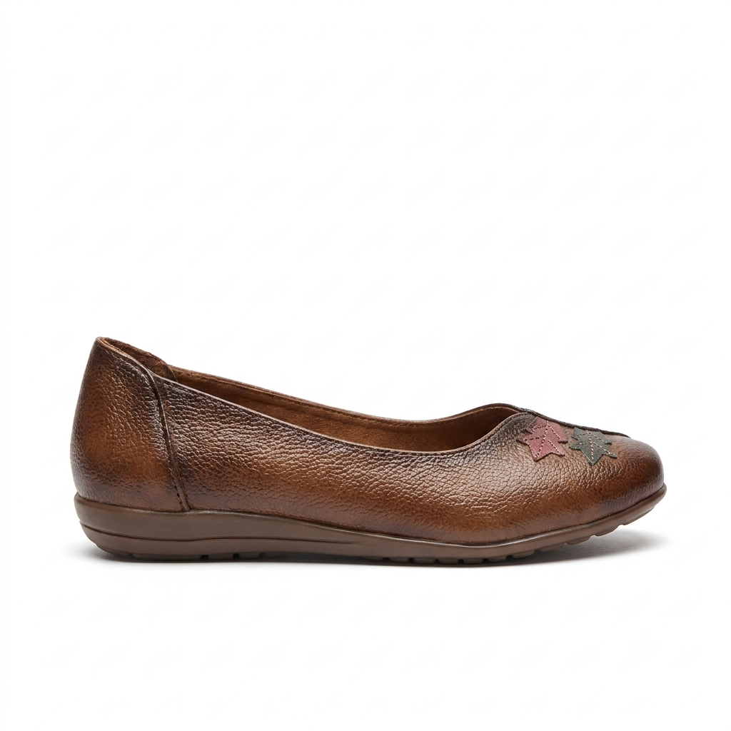 Maple Flora Leather Ballerinas