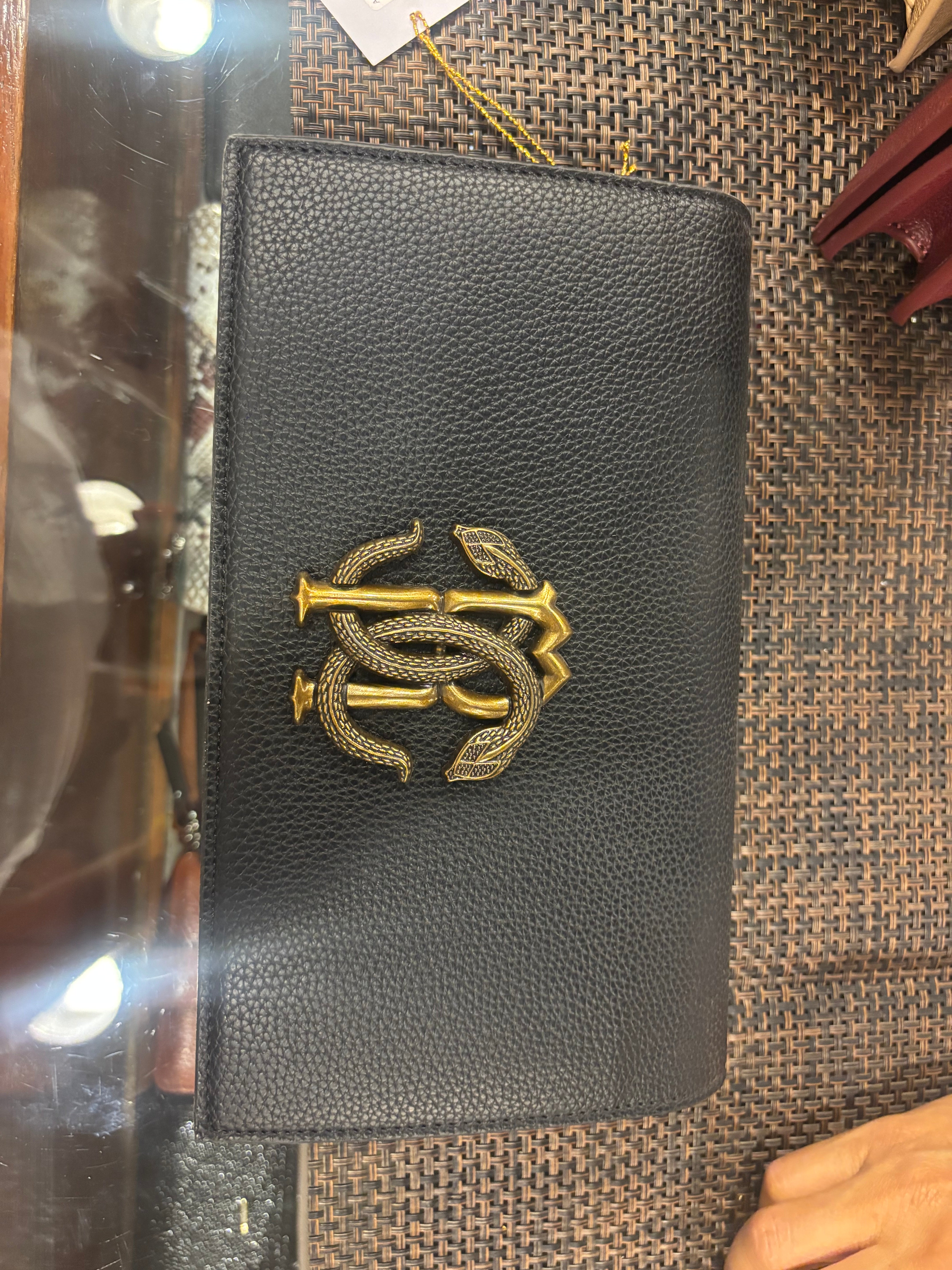 Metallic Snake Buckle Top Flap Sling Bag