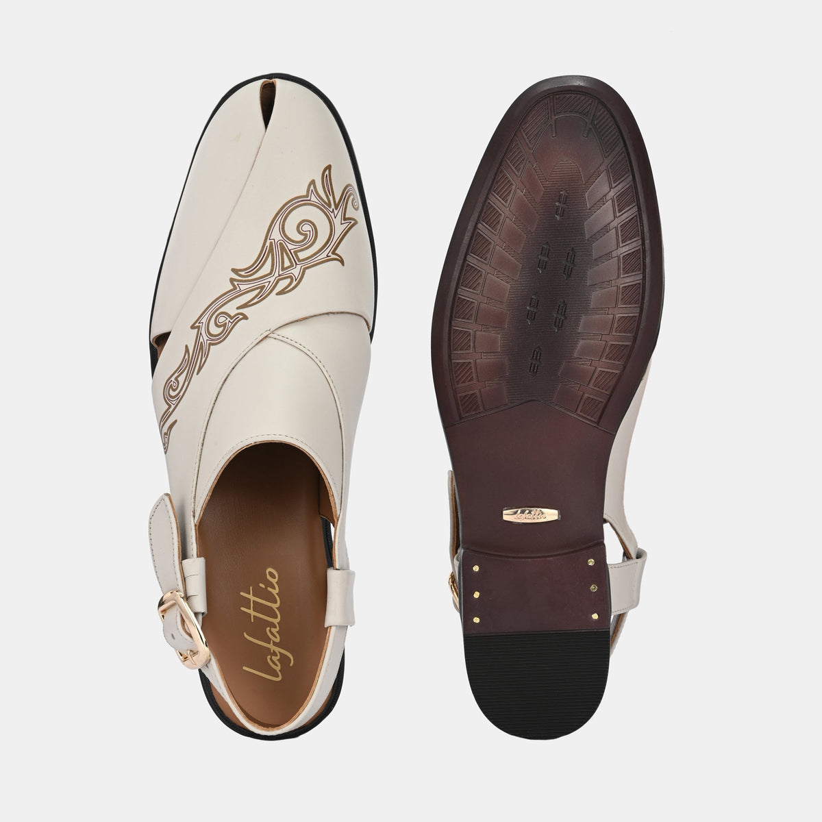 Noble Hand Painted Leather Peshawari Sandals