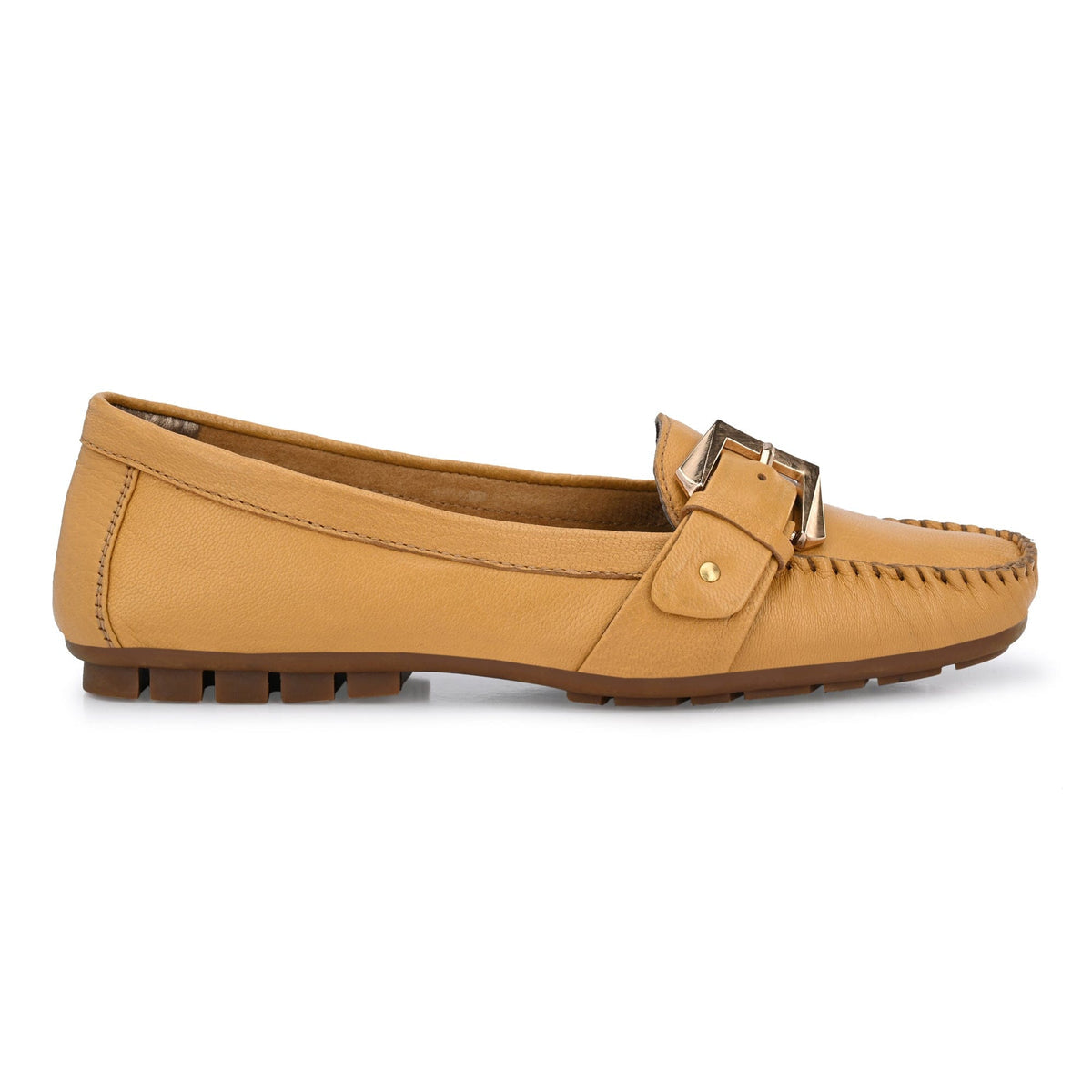 Kiya Buckled Leather Loafers