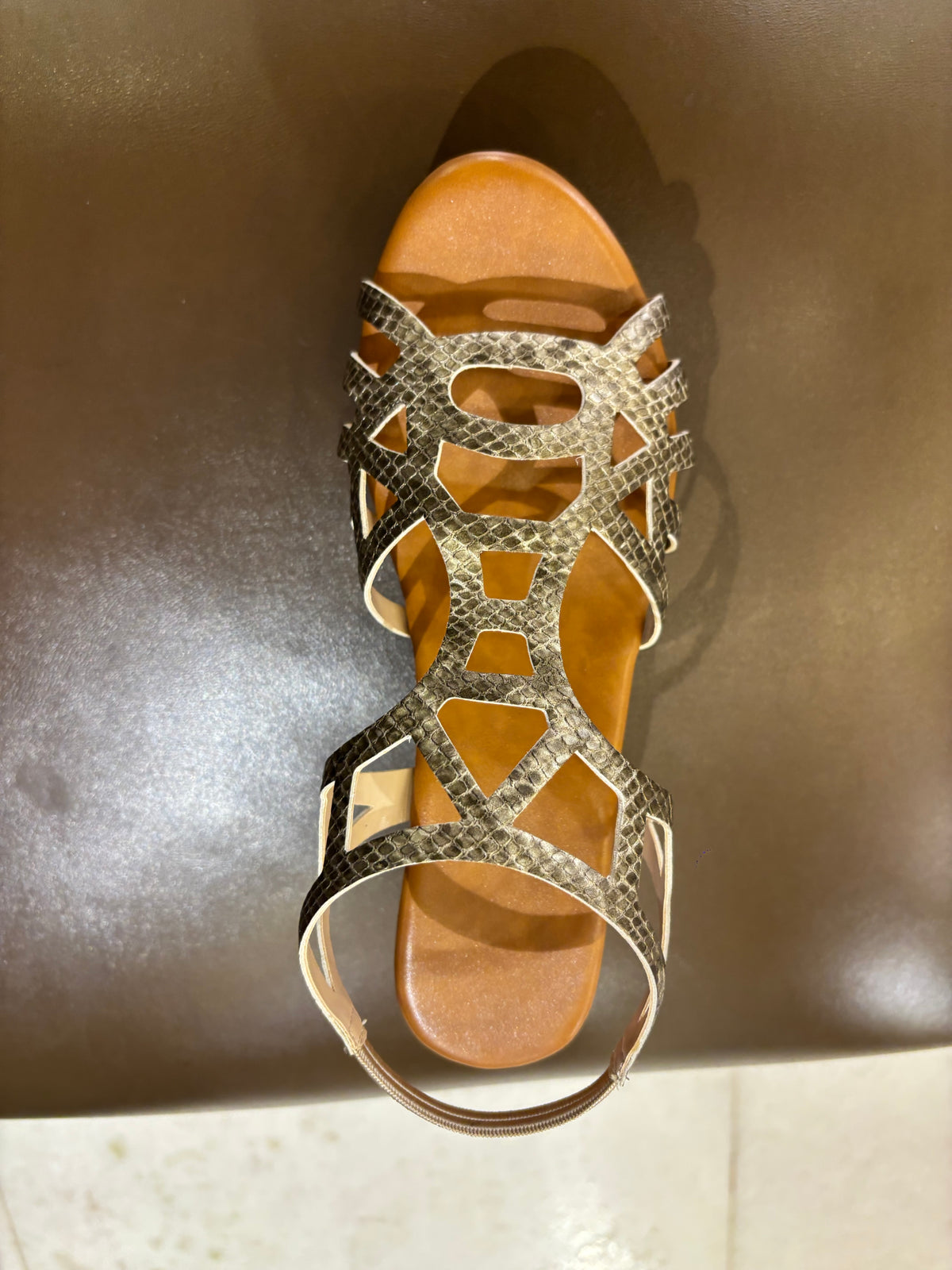 Kylin Platform Gladiator Peep Toe Block Heel Sandals in Gold - The Heels India
