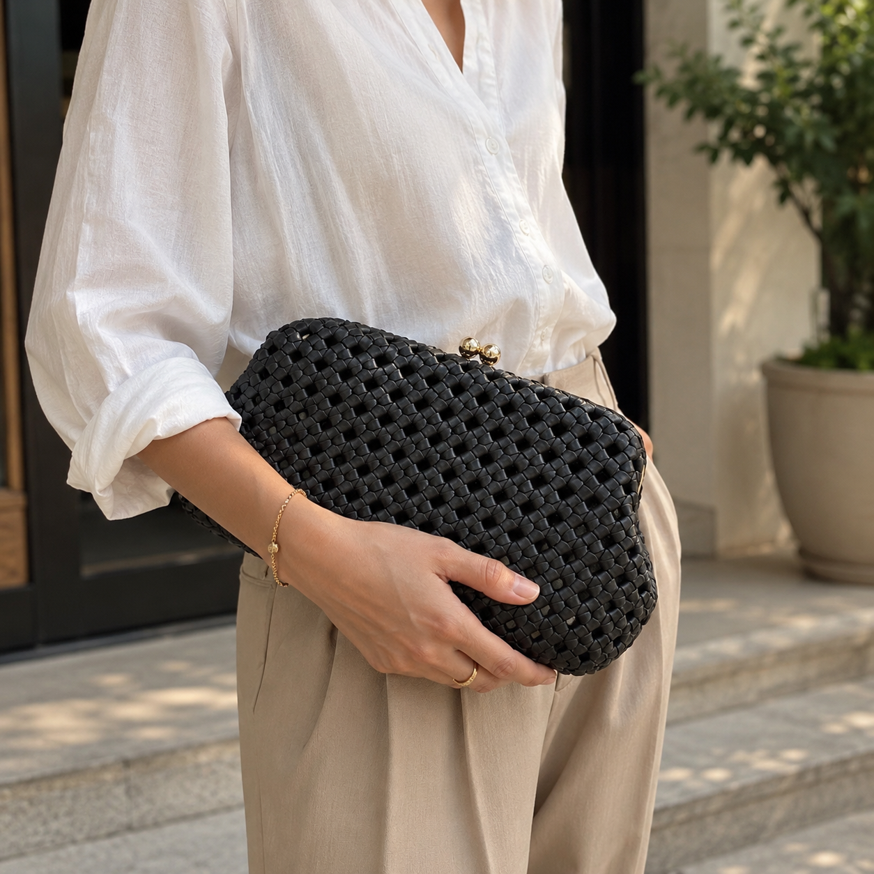 Woven Soft Quilt Sling Bags