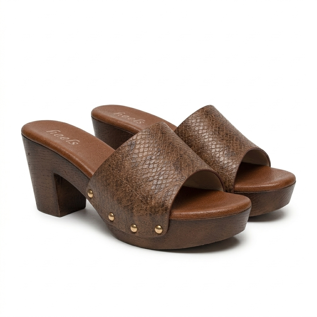 Julia Platform Peep Toe Block Heels