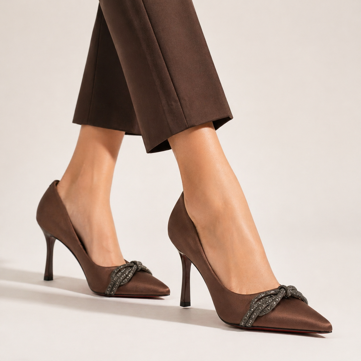 Iris Premium Pointed Bling Pencil Heel Stilettos
