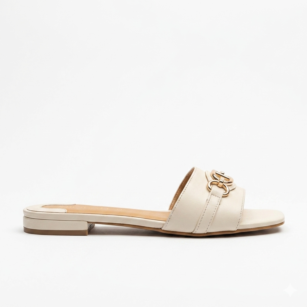Sloane Premium Leather Cushioned Summer Sliders