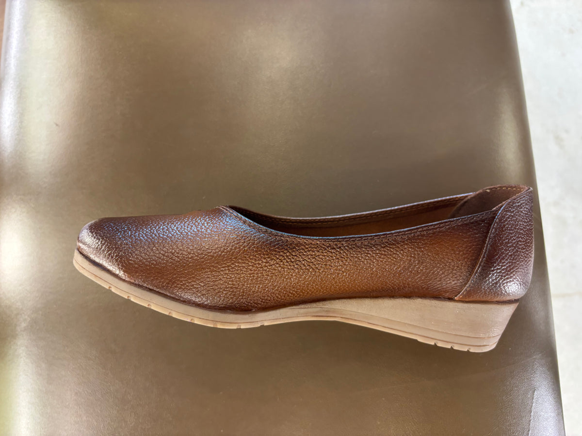 Kylie Leather Everyday Wedge Ballerinas