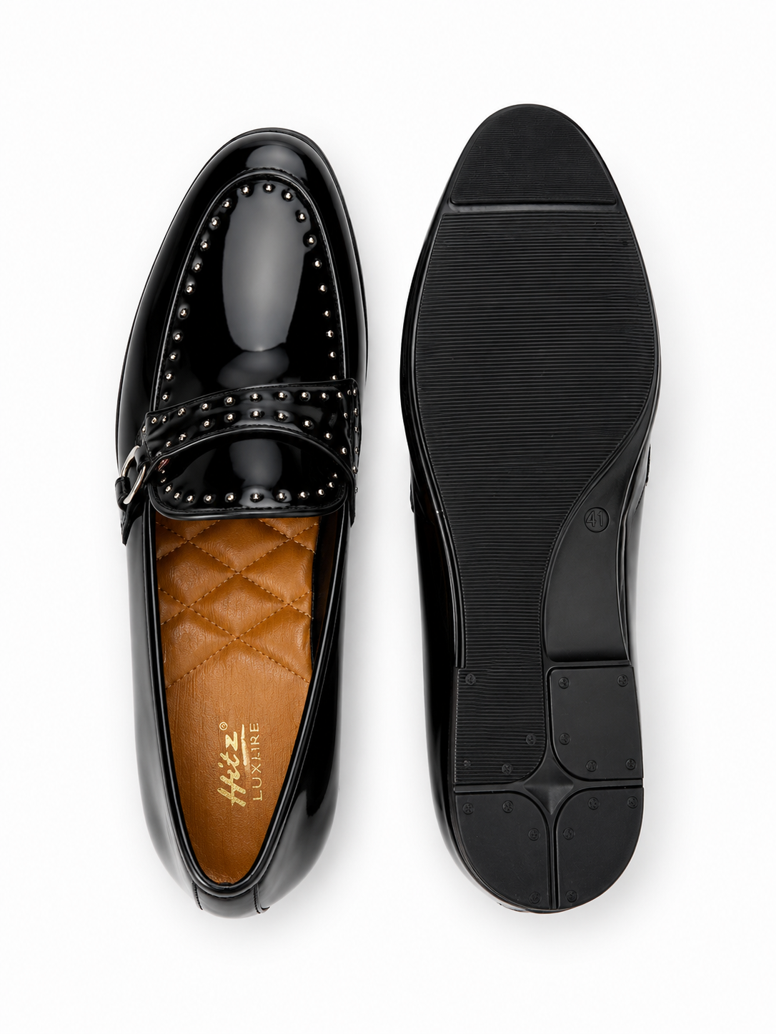 Luxure Studded Patent Leather Loafer