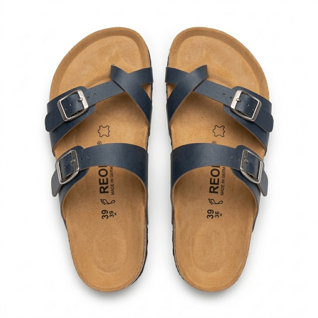 Camila Thumb Strap Cork Summer Sliders