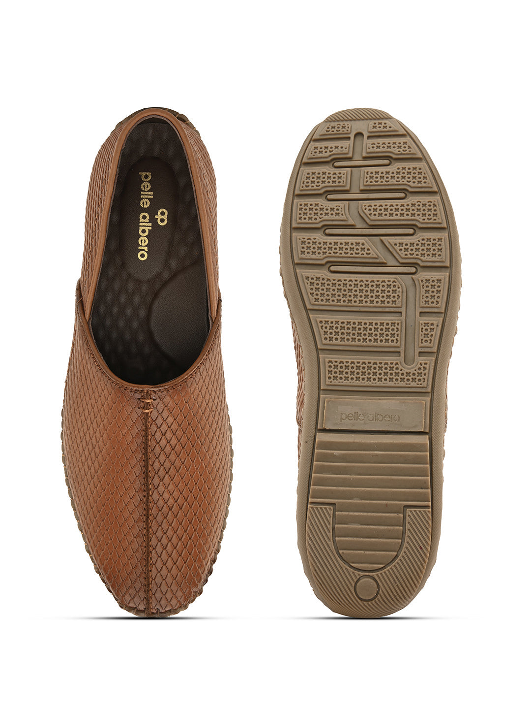 Regent Tan Leather Mojaris - The Heels India