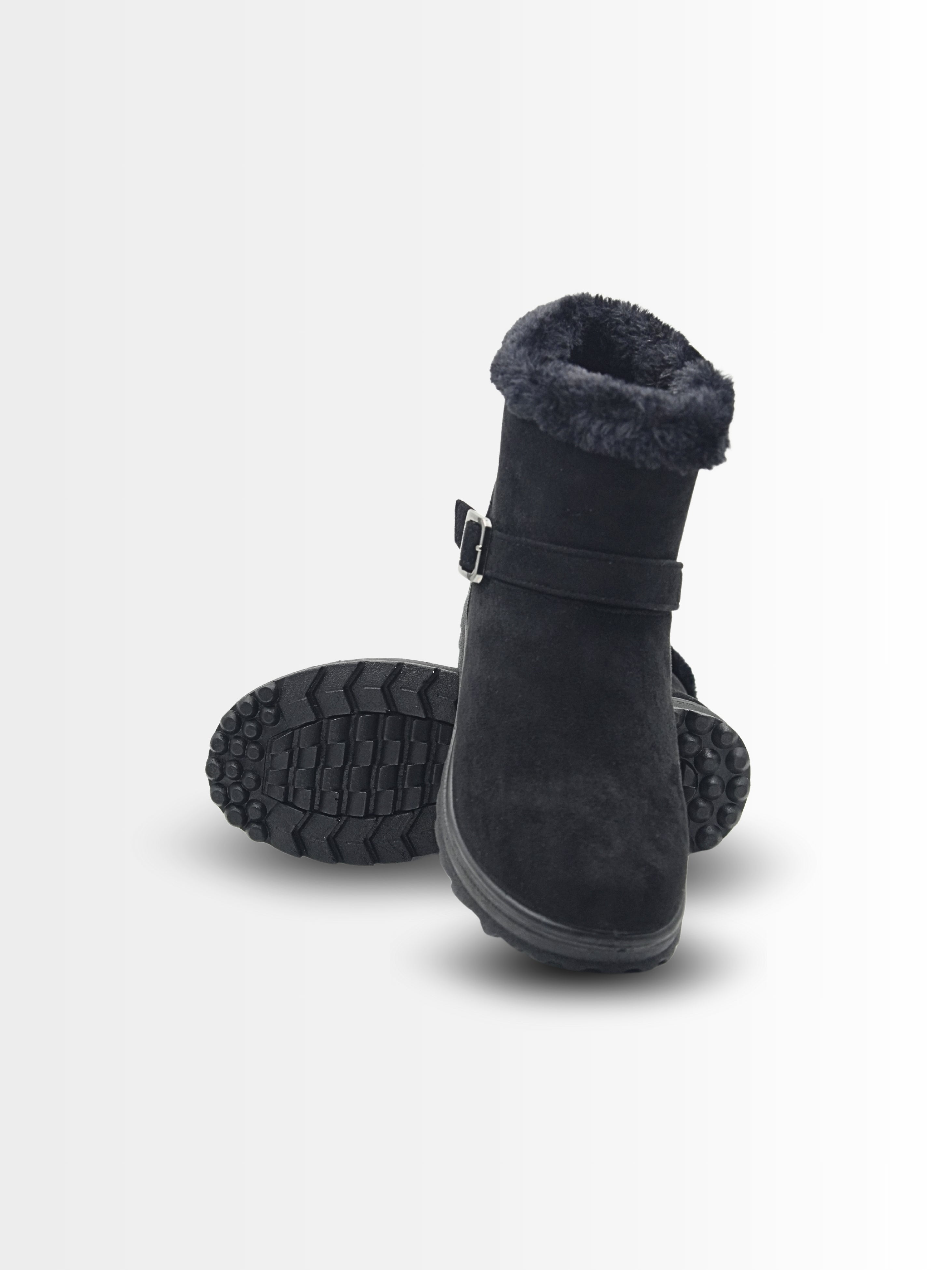 Costara Suede Fur Ankle Boots - The Heels India