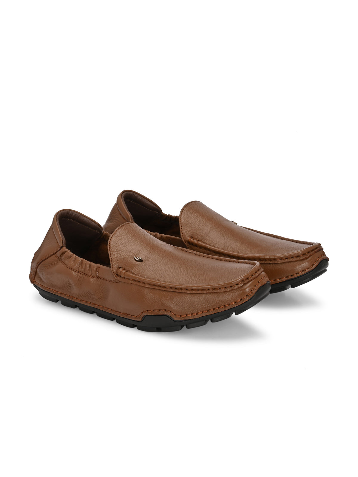 Clyde Leather Back Elastic Cushioned Loafers - The Heels India