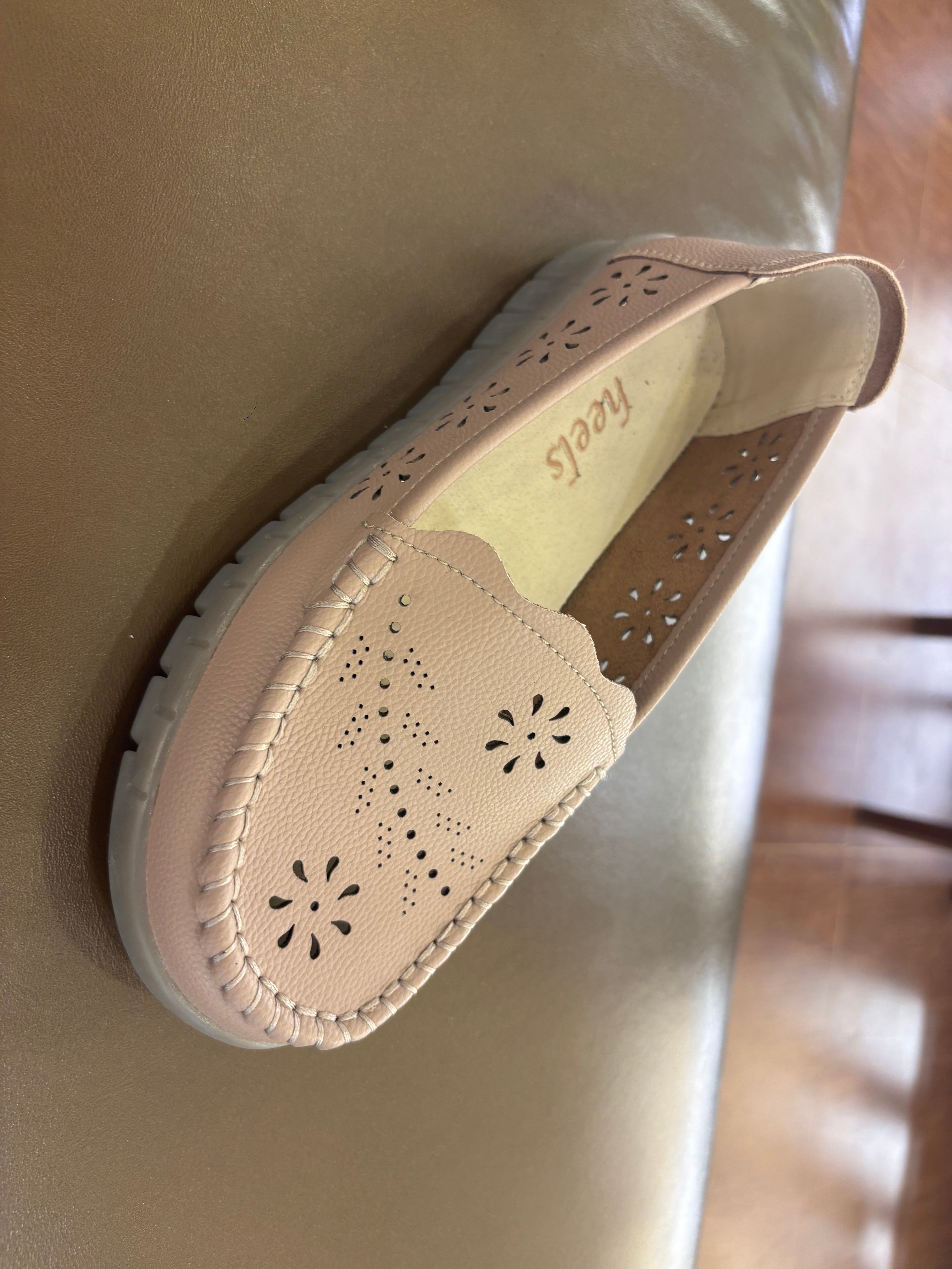 Emily Perforated Comfort Cushioned Flexi Loafers