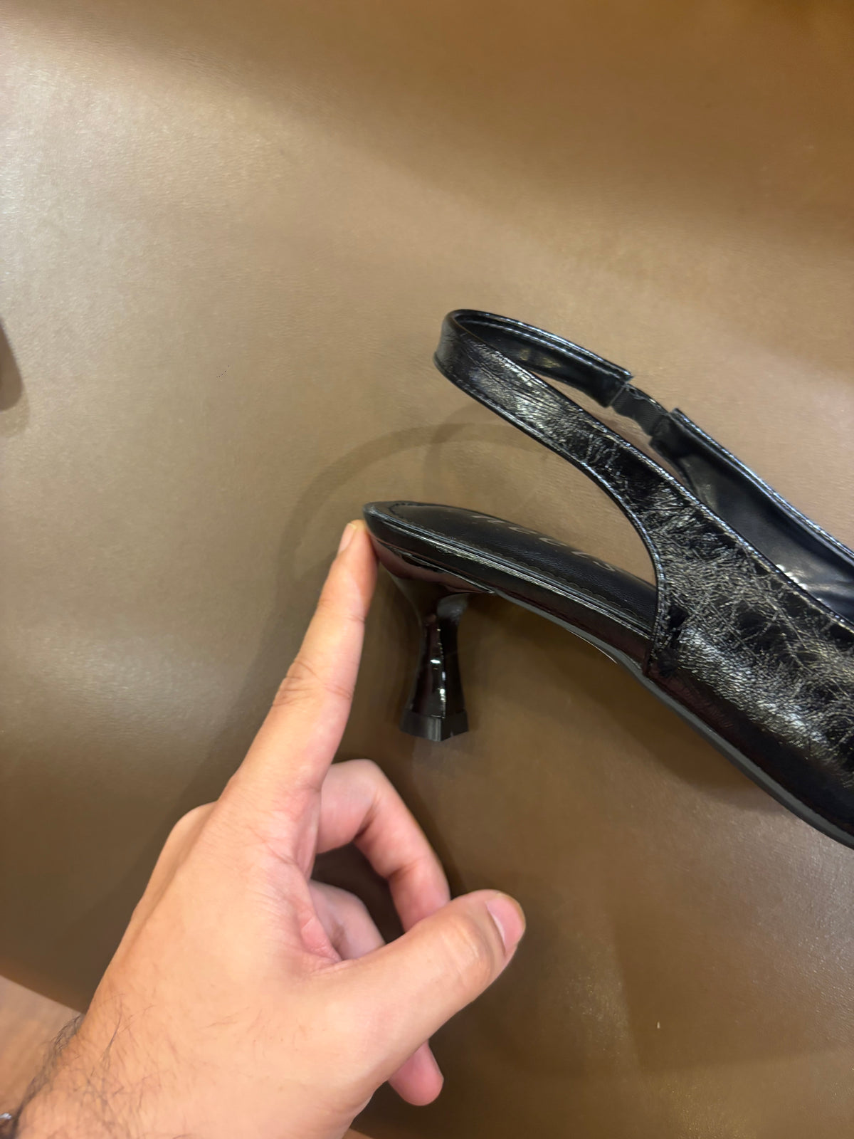 Noir Classic Slingback Pencil Heel Pumps in Black - The Heels India