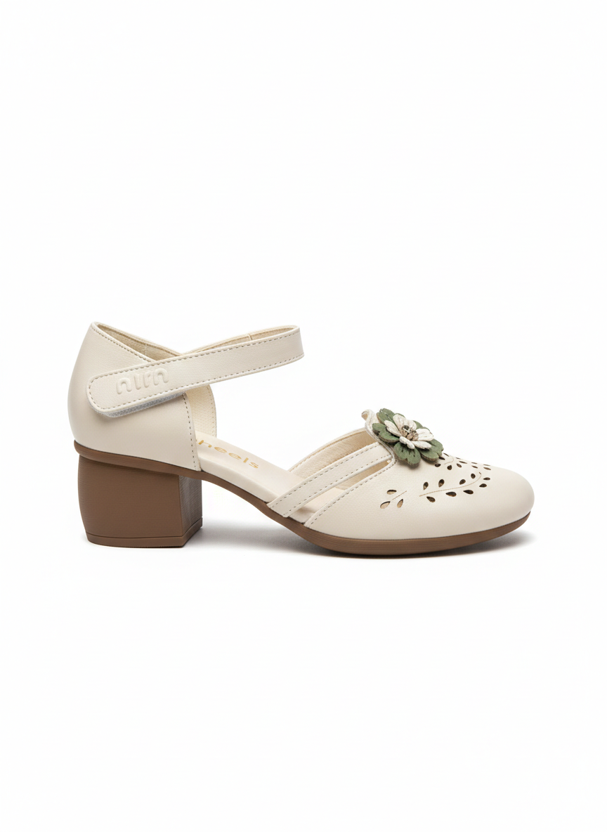 Melrose Premium Leather Perforated Ankle Strap Summer Sandals - The Heels India