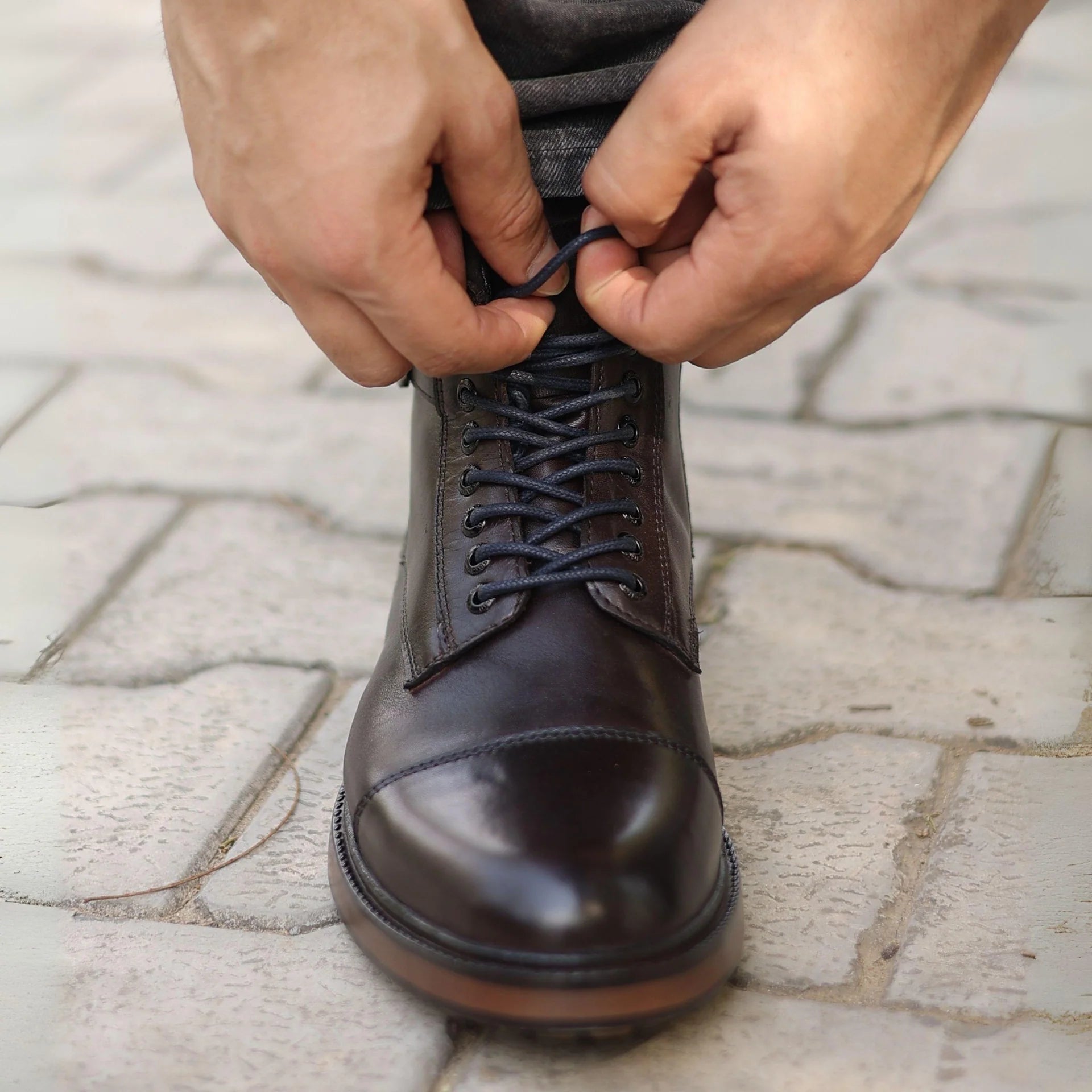 Hudson Leather Lace Up Boots