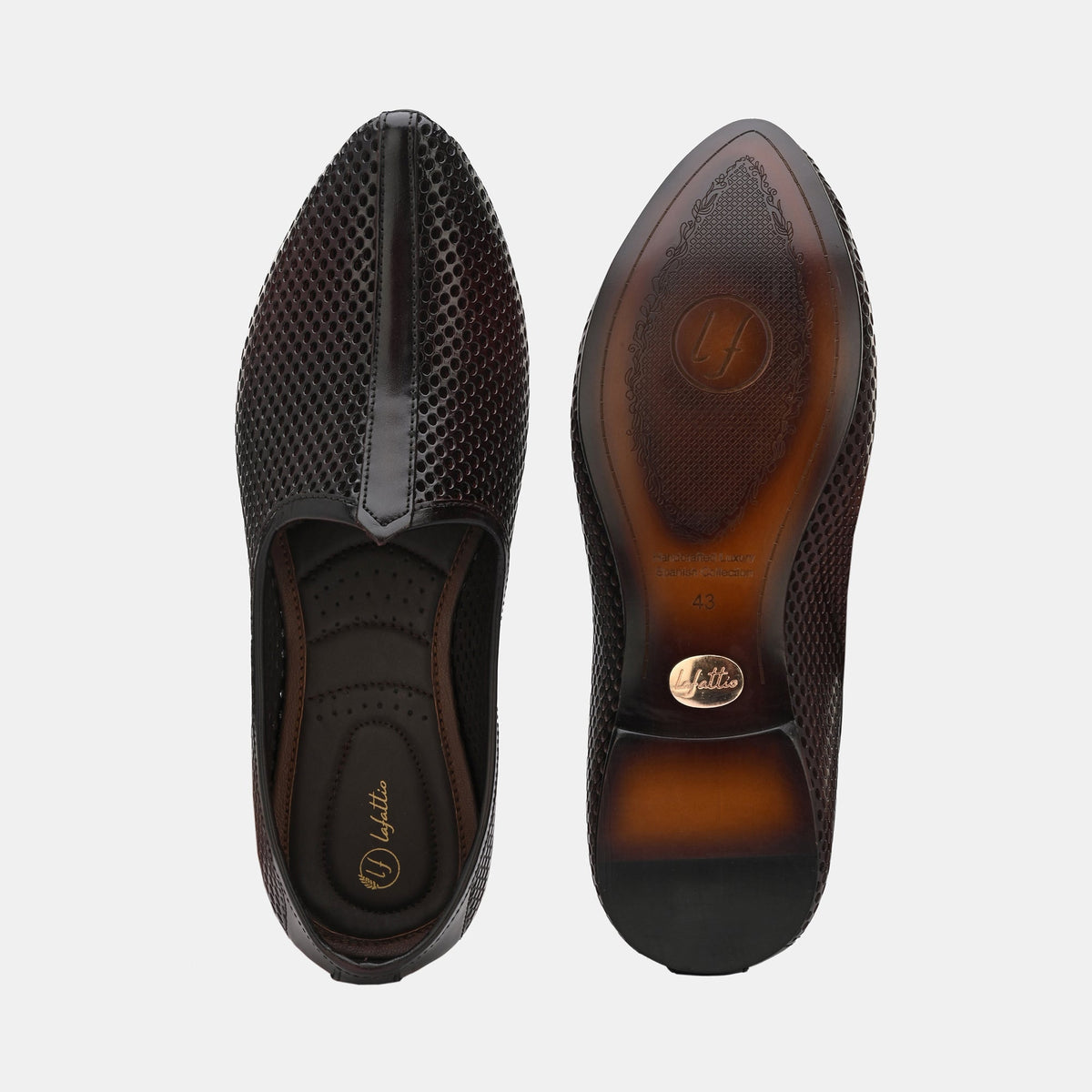 Lafattio Handcrafted Leather Juttis - The Heels India