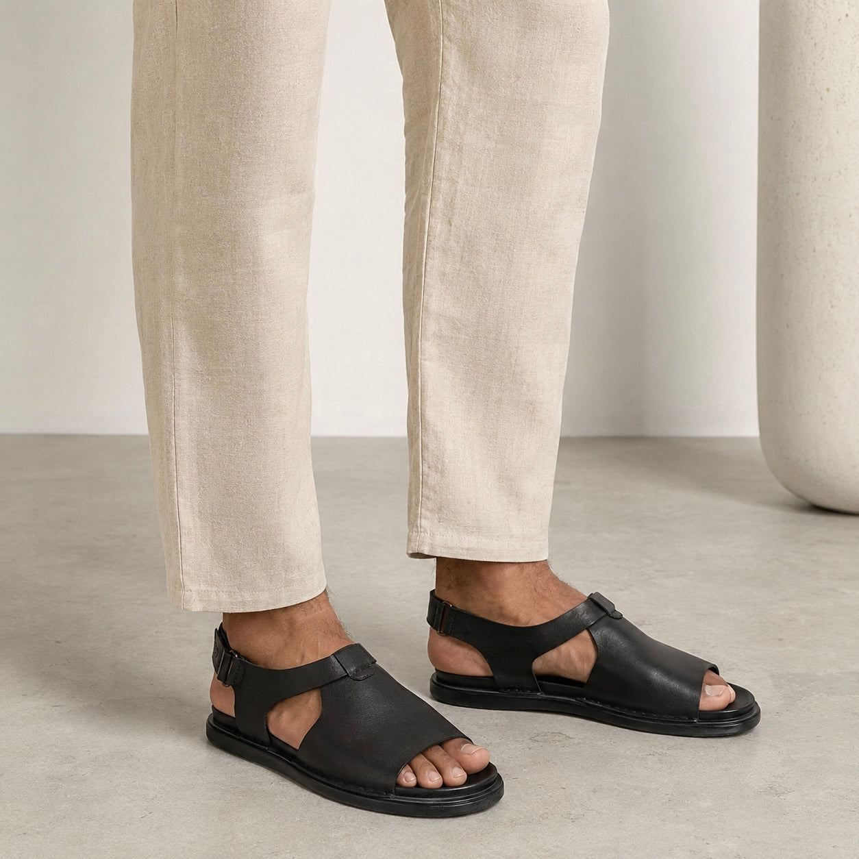 Luke Leather Sandals - The Heels India