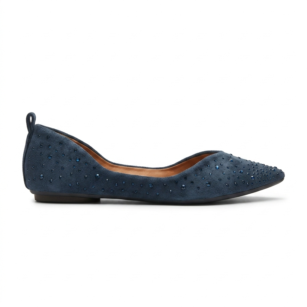 Tamara Bling Flexi Pointed Toe Flat Ballerinas