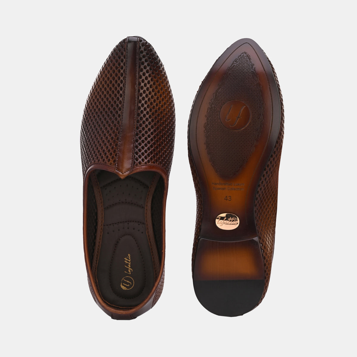 Diana Tan Handcrafted Leather Juttis - The Heels India