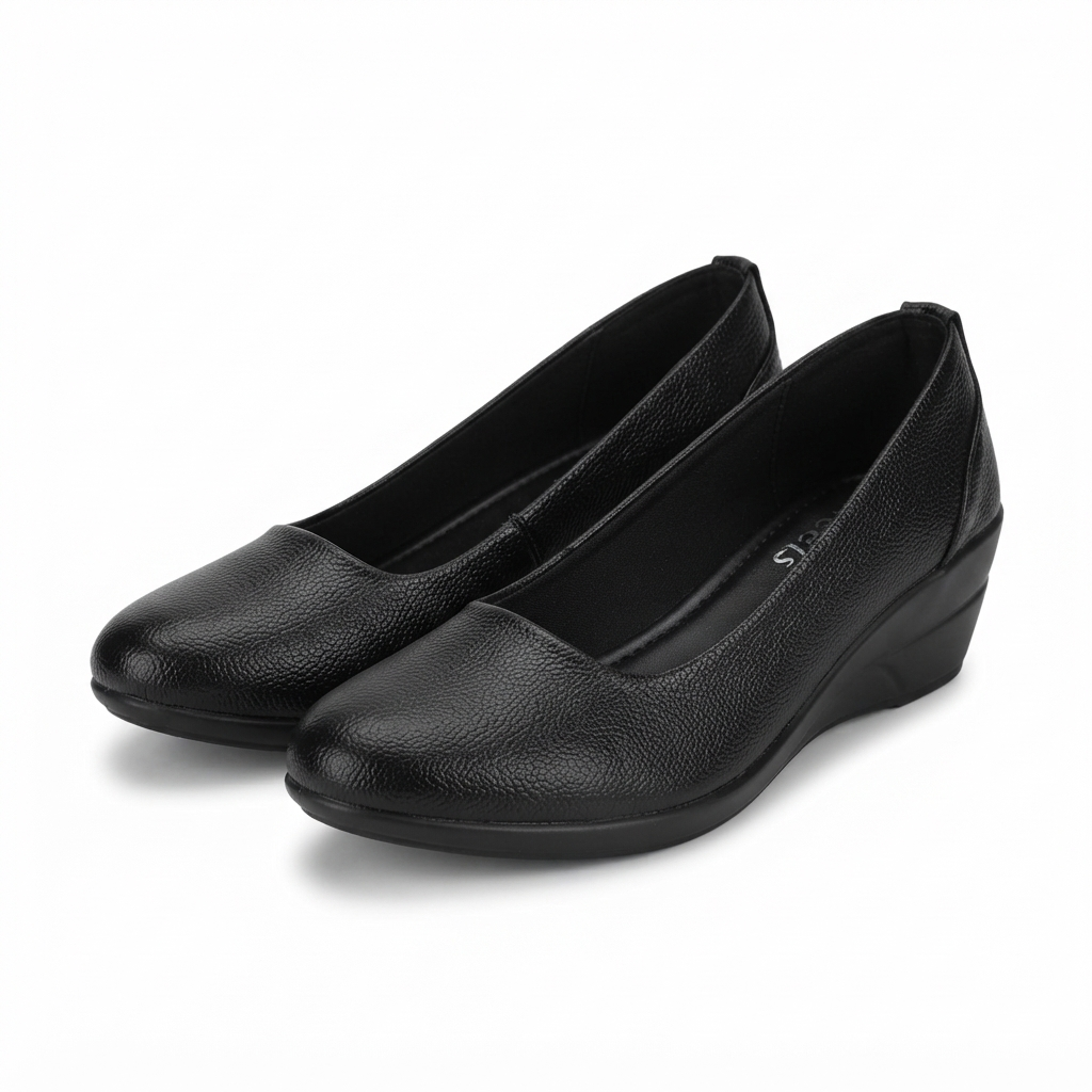Jessie Leather Everyday Wedge Ballerinas