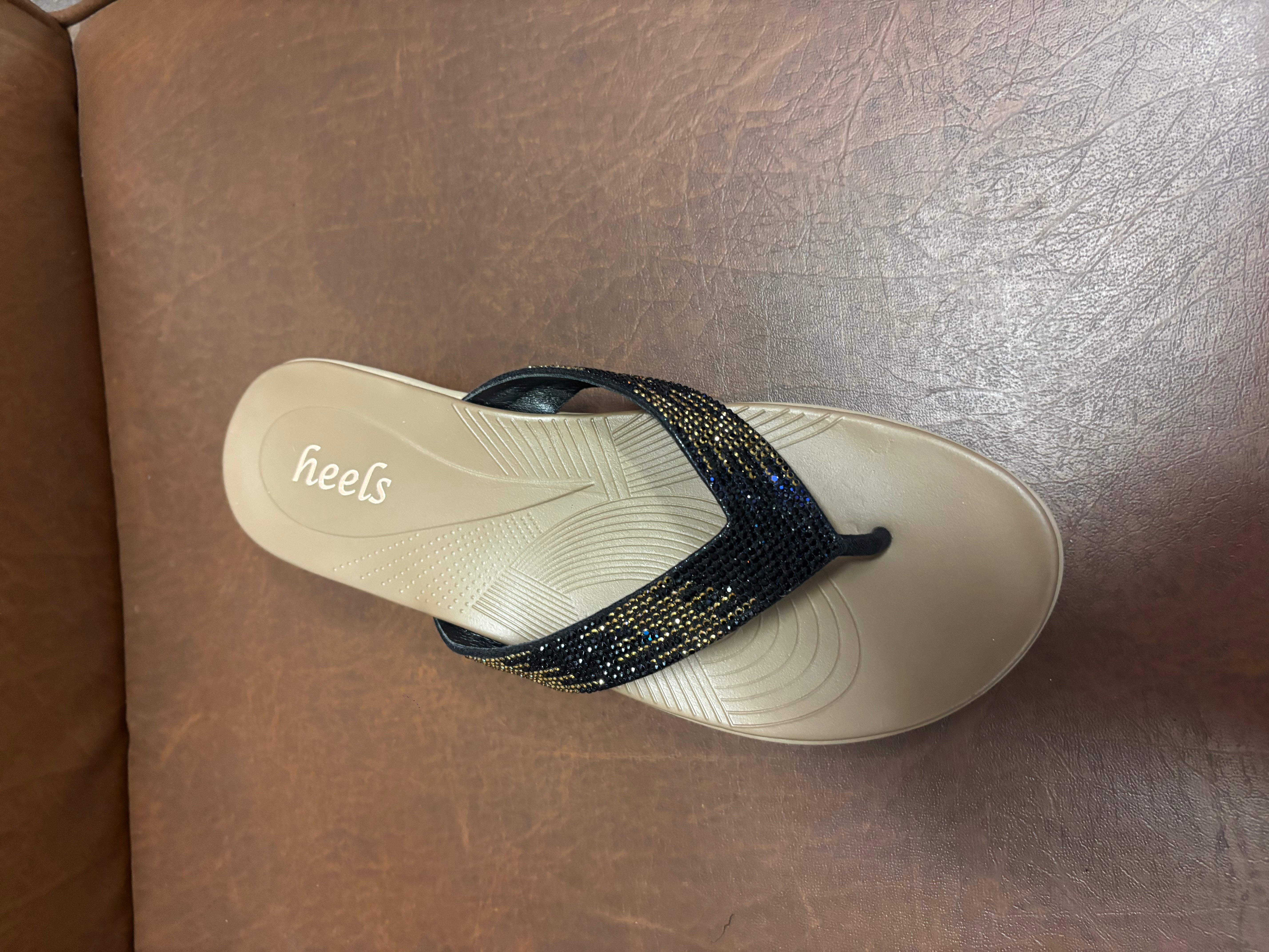 Esther Cushioned Bling V Slippers