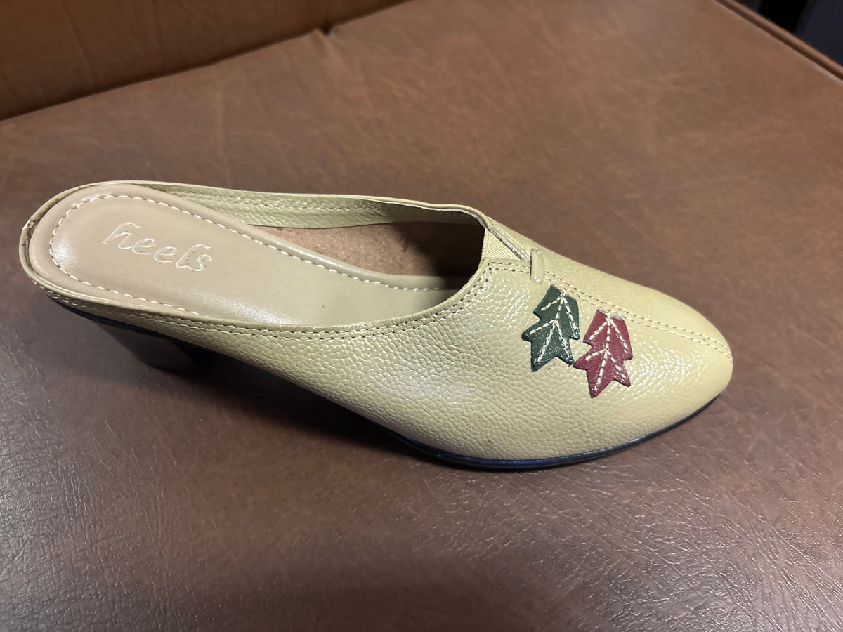 Autumn 2.0 Leather Back Open Block Heel Mules