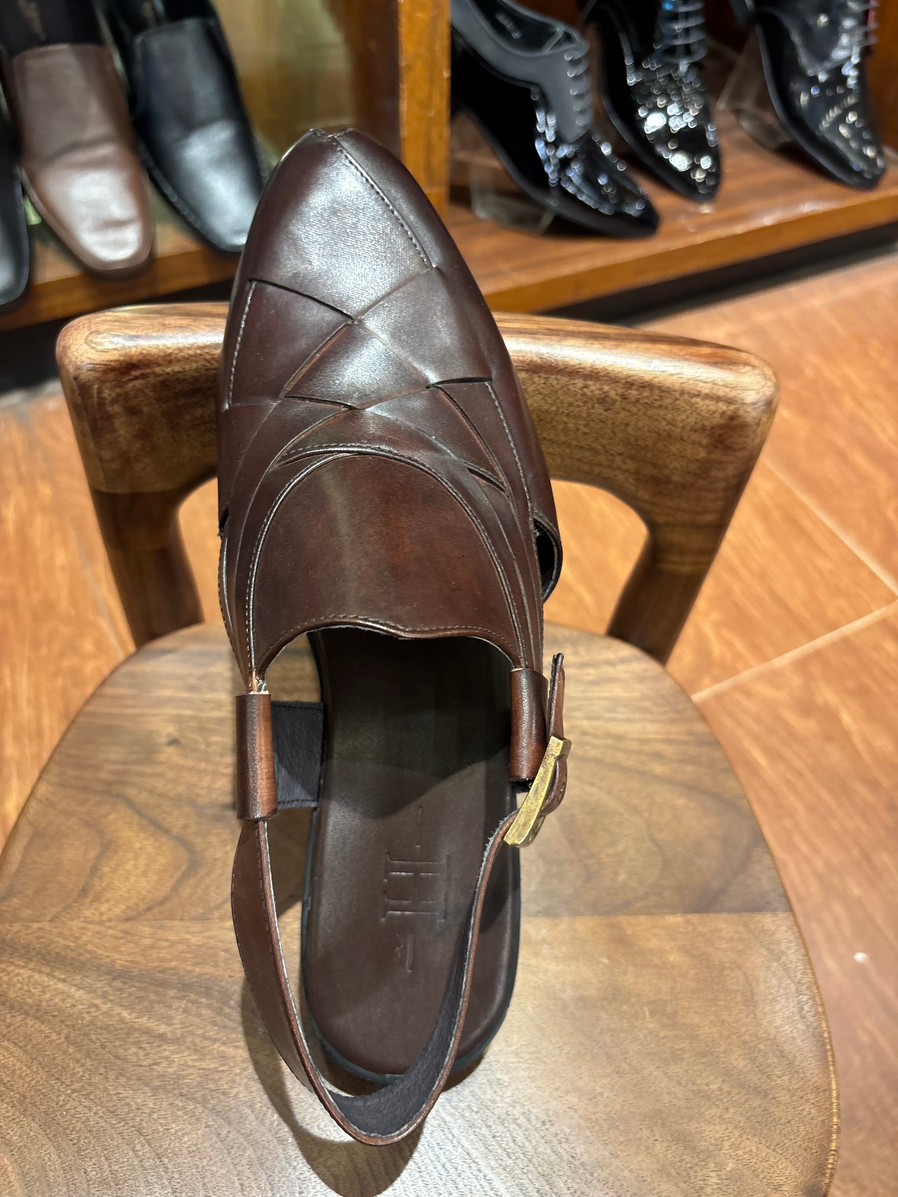 Declan Leather Ethnic Peshawari Sandals