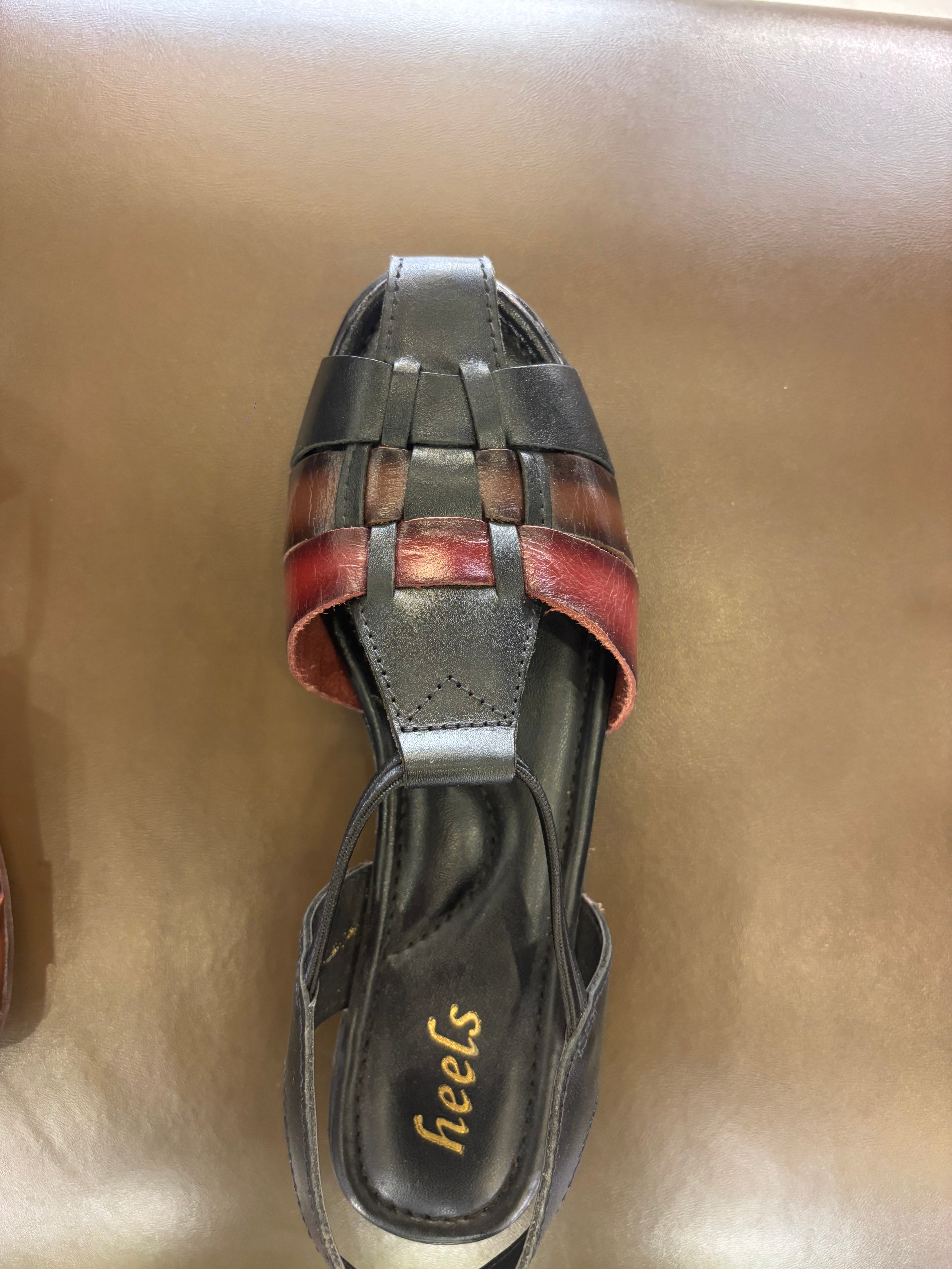 Alvira Ethnic Leather Roman Sandals