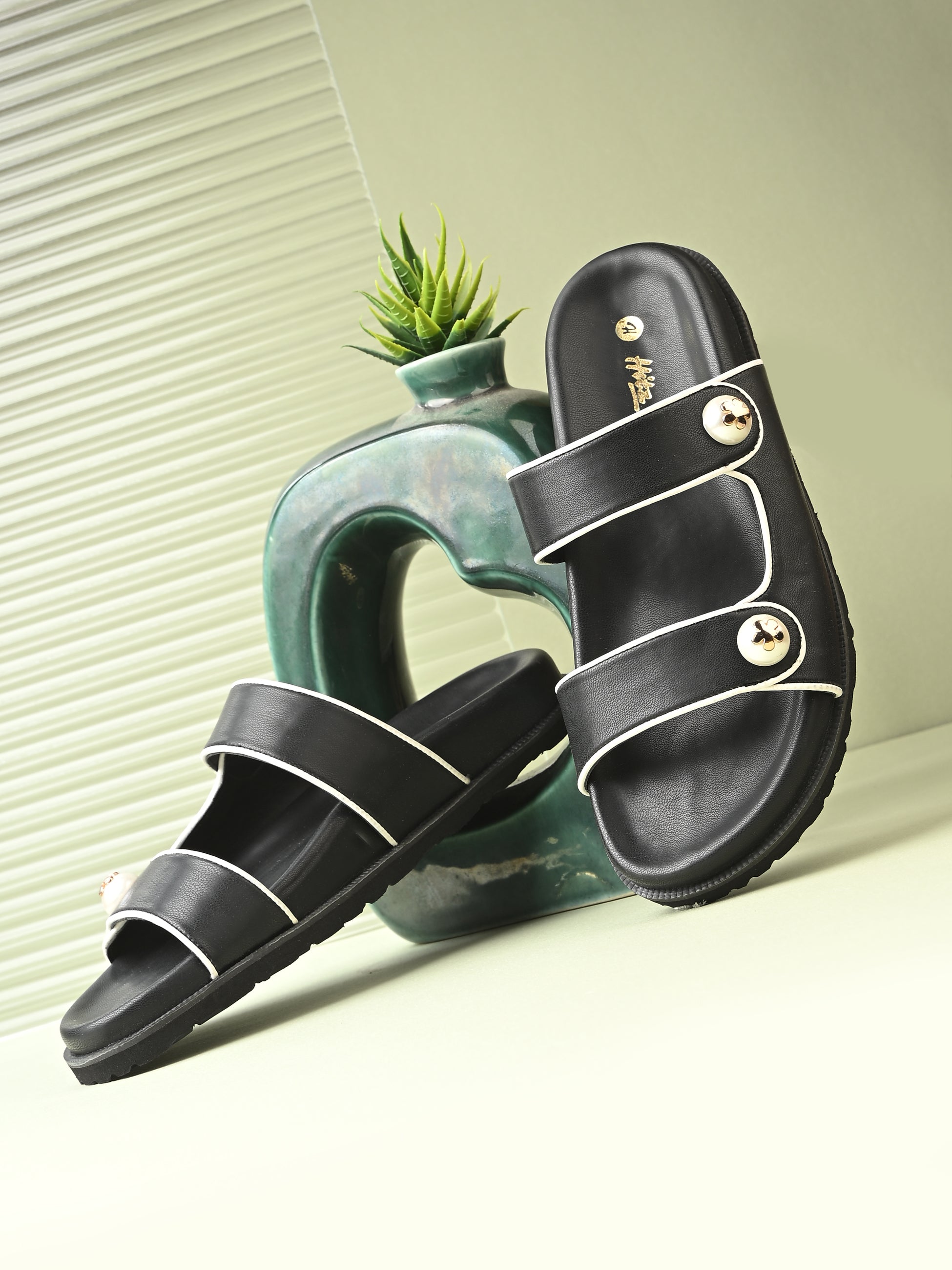 Athena Pipin Strappy Sliders