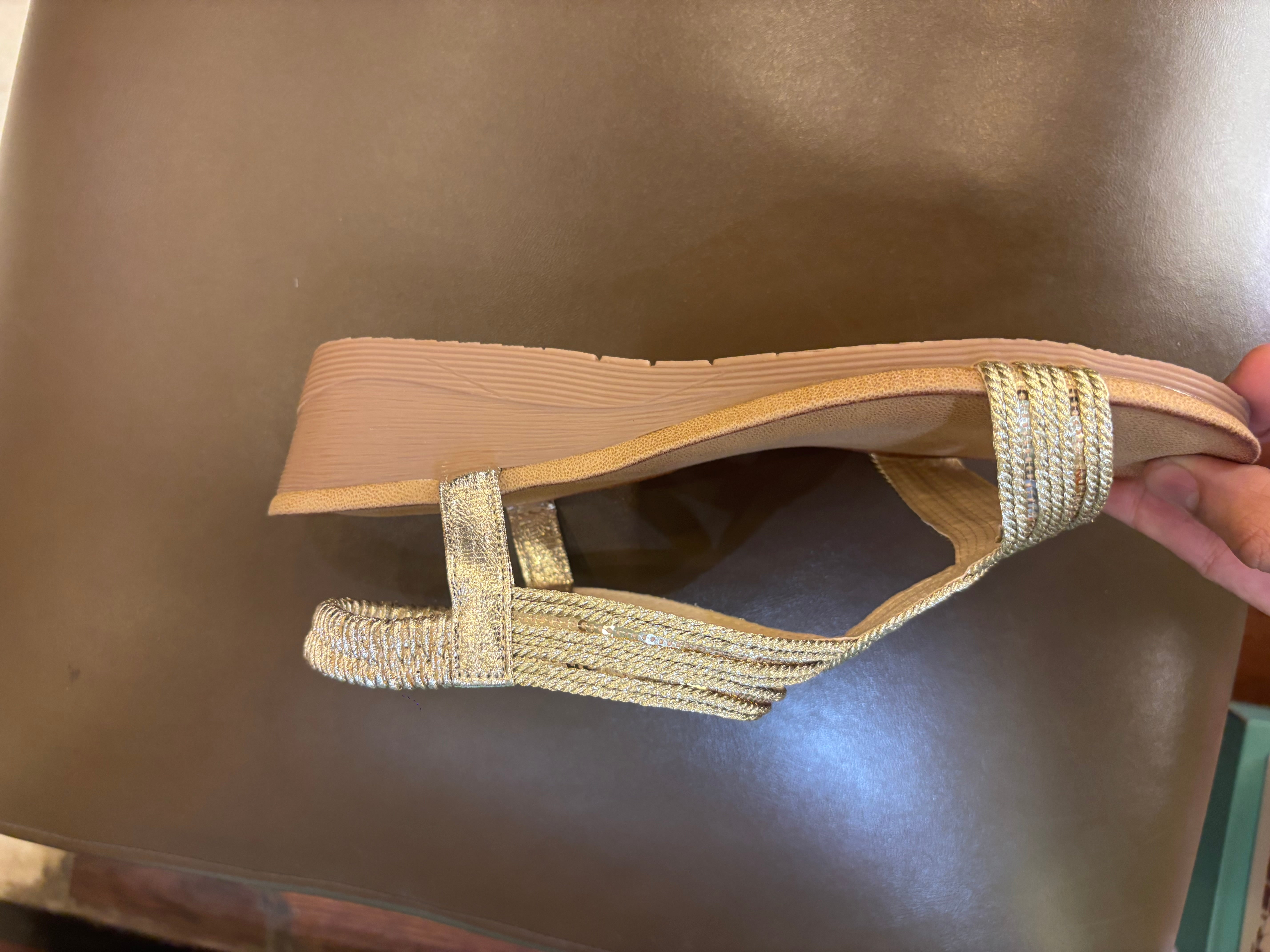 Cynthia Wedge Back Elastic Crochet Sandals - The Heels India