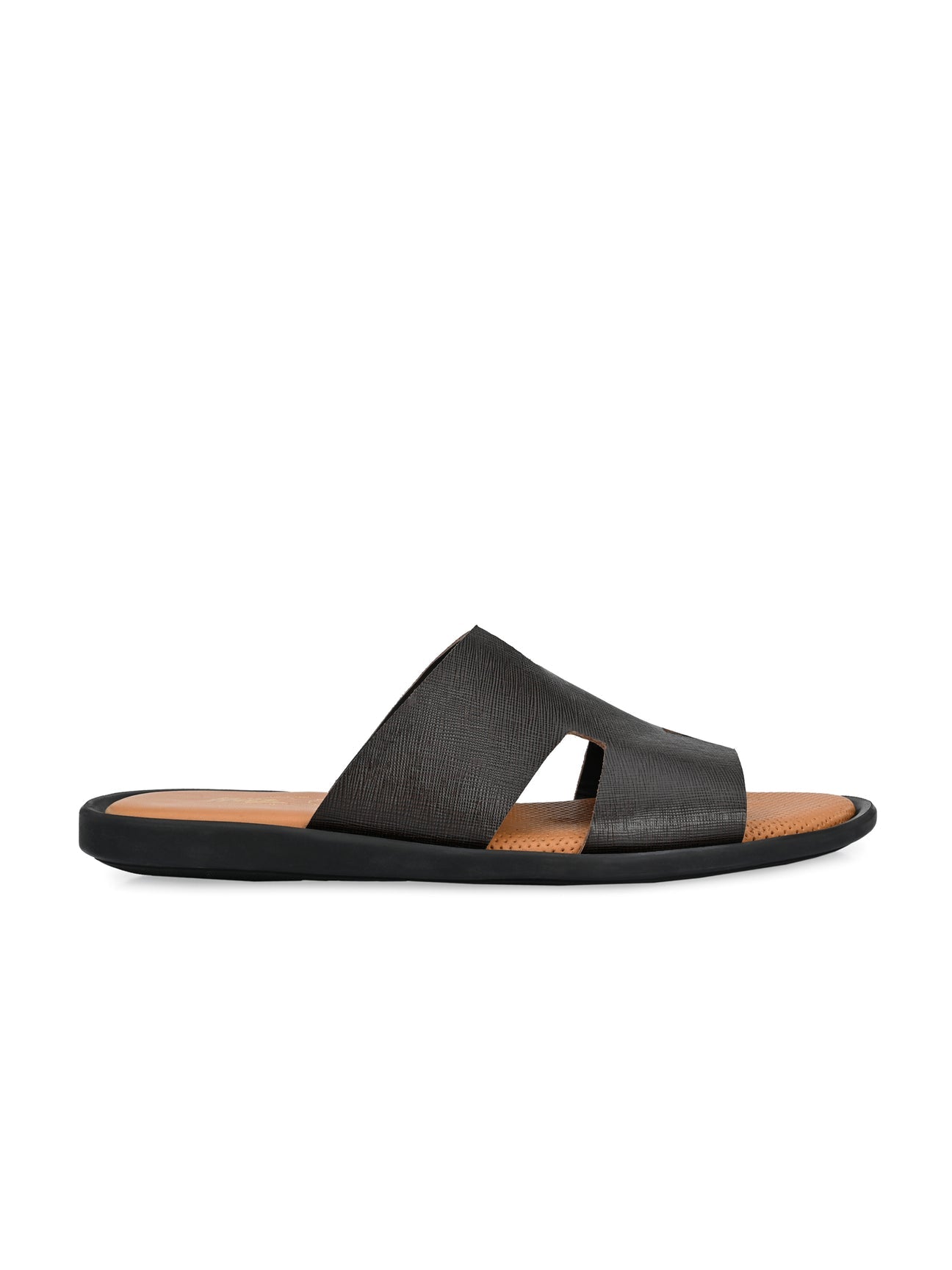 James Brown Leather Sliders - The Heels India