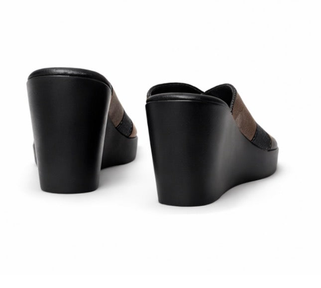 Silviya Bling Peep Toe Wedge Platform Heels - The Heels India