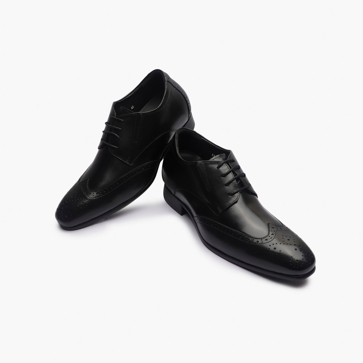 Anders Premium Leather Insert Heel Brogues - The Heels India