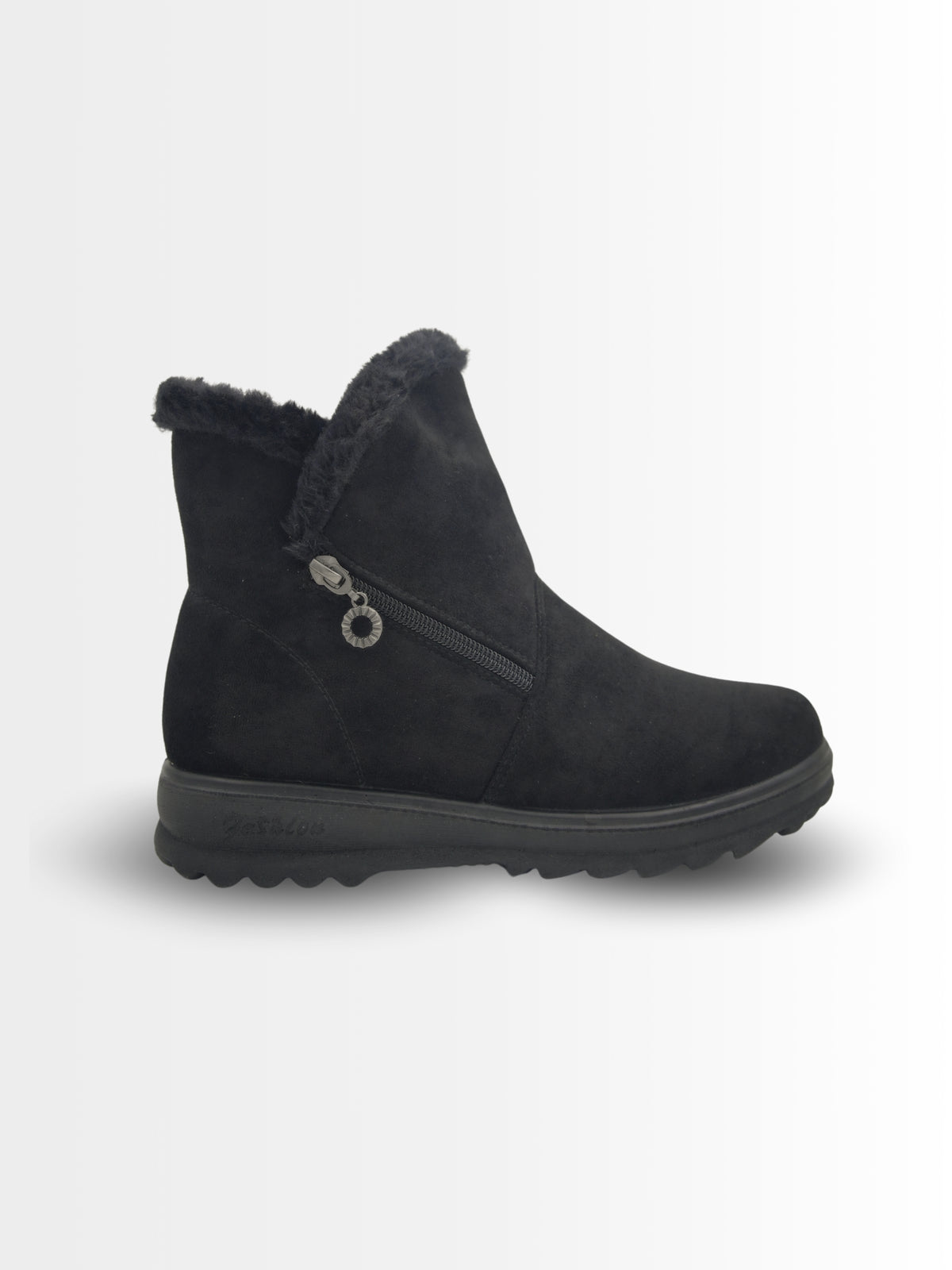 Savanna Suede Ankle Fur Boots - The Heels India