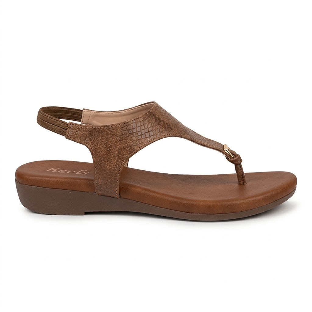 Erica Cushioned Comfort Back Elastic Sandals - The Heels India