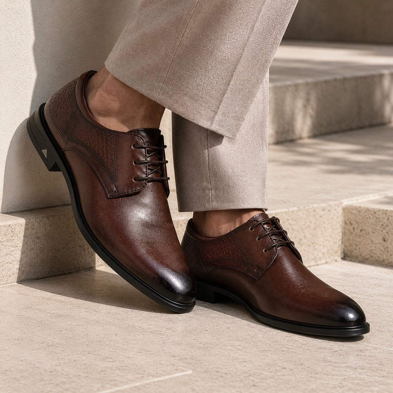 Floyd Premium Leather Lace Up Derby Shoes - The Heels India