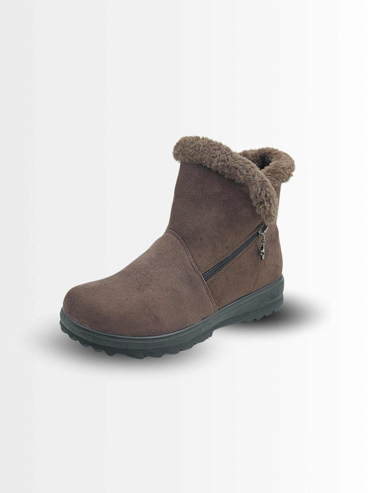 Savanna Suede Ankle Fur Boots - The Heels India