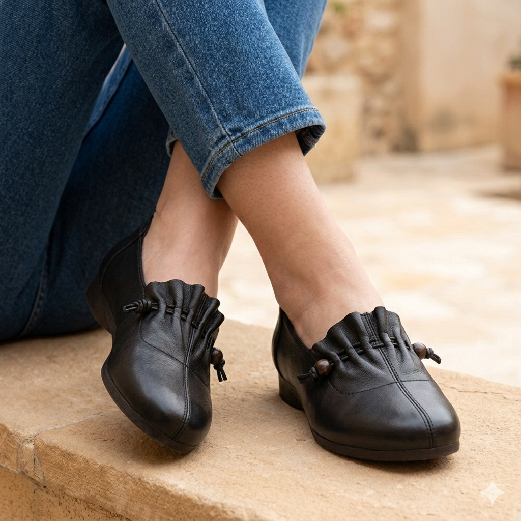 Carlita Premium Leather Comfort Loafers - The Heels India